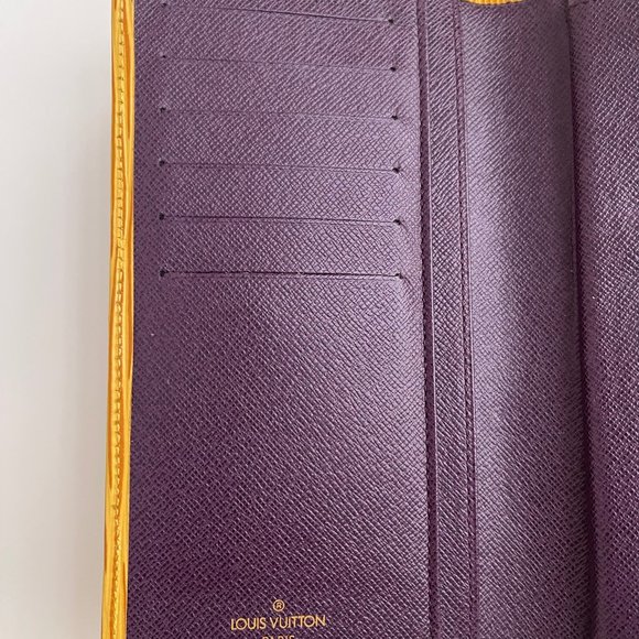 ** Vintage ** Louis Vuttion Epi French Purse Leather Wallet Yellow - Picture 4 of 16